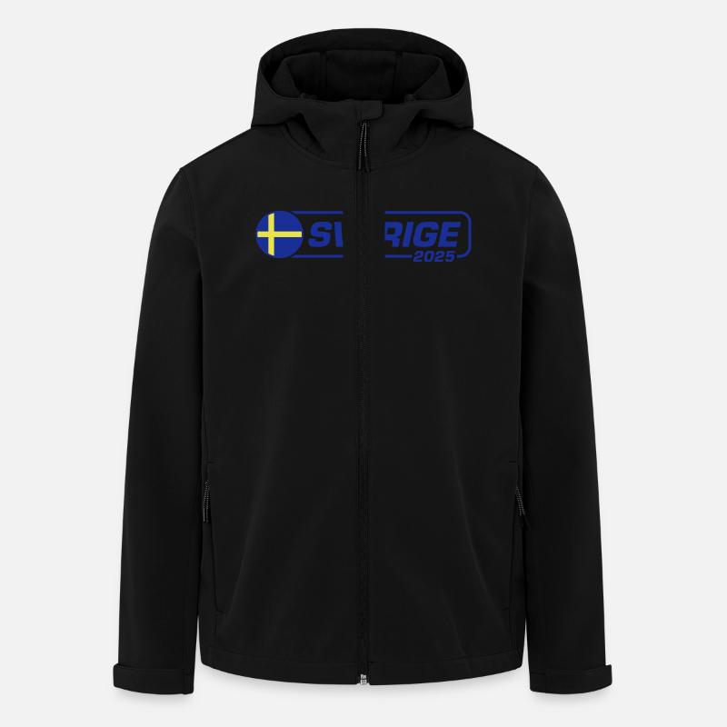 Sweden 2025 Sverige - Men’s Recycled Softshell Jacket by Stanley/Stella - black