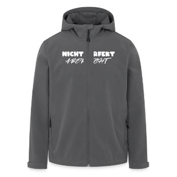 Nicht perfekt aber echt - Recycelte Männer Softshell-Jacke von Stanley/Stella - Schwarz - Vorne - AI Model Male 185 light (185cm)
