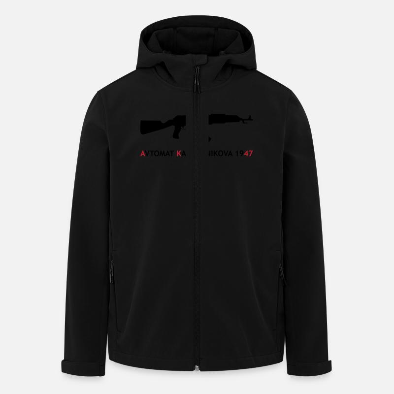 AK-47 - Kalashnikov / Weapon / Gun / Army - Men’s Recycled Softshell Jacket by Stanley/Stella - black
