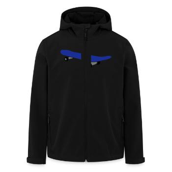 Skateboard - Men’s Recycled Softshell Jacket by Stanley/Stella - black - Front - AI Model Male 185 light (185cm)