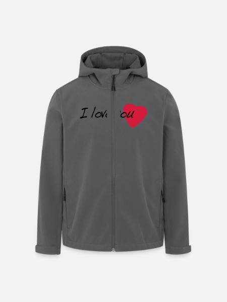 i_love_you - Men’s Recycled Softshell Jacket by Stanley/Stella - black