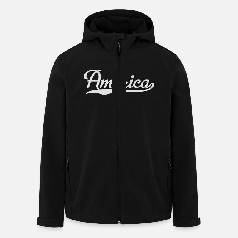 America - Recycelte Männer Softshell-Jacke von Stanley/Stella - Schwarz