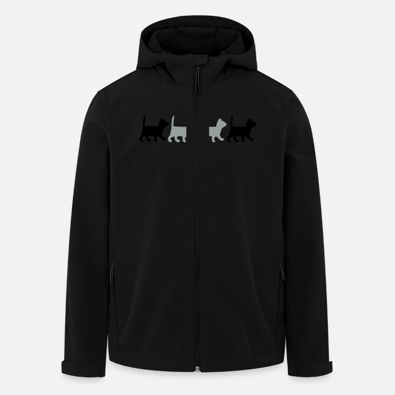 Kleine Katzen gehen - Recycelte Männer Softshell-Jacke von Stanley/Stella - Schwarz
