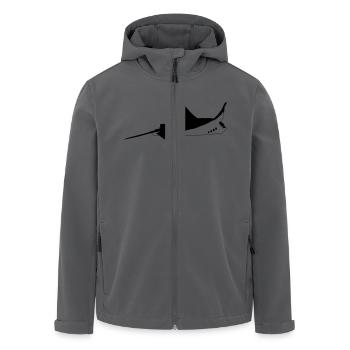 Manta ray - Men’s Recycled Softshell Jacket by Stanley/Stella - black - Front - AI Model Male 185 light (185cm)