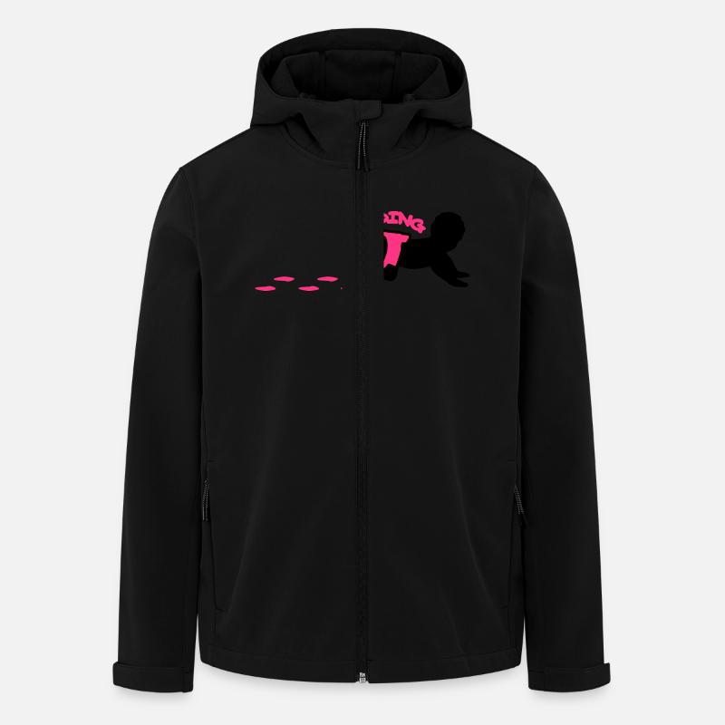 Baby Loading Design - Men’s Recycled Softshell Jacket by Stanley/Stella - black