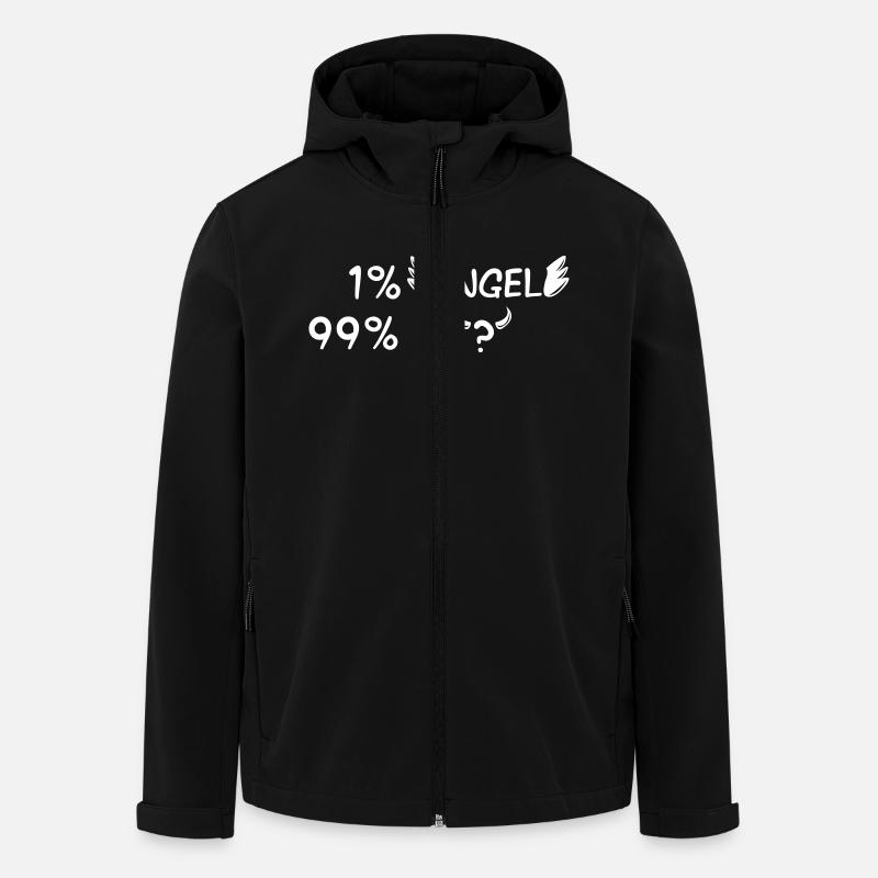 Engel oder Teufel - Recycelte Männer Softshell-Jacke von Stanley/Stella - Schwarz