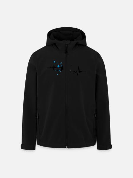 Winter - Skifahrer Puls - Recycelte Männer Softshell-Jacke von Stanley/Stella - Schwarz