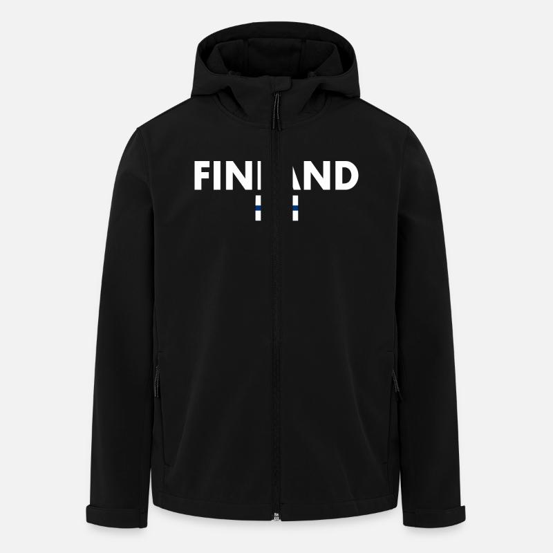 Finnland - Recycelte Männer Softshell-Jacke von Stanley/Stella - Schwarz