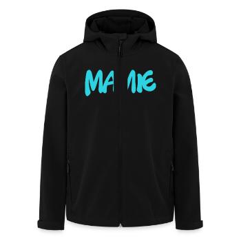 MAMIE. FÊTE DES MÈRES. BONNE FÊTE MAMIE. JE T'AIME - Veste softshell homme en polyester recyclé Stanley/Stella - noir - Devant - AI Model Male 185 light (185cm)