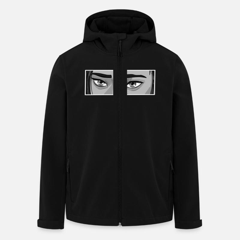 Cait Yeux BW - Veste softshell homme en polyester recyclé Stanley/Stella - noir