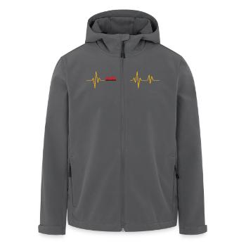 Battement de cœur Dortmund - idée cadeau - Veste softshell homme en polyester recyclé Stanley/Stella - noir - Devant - AI Model Male 185 light (185cm)