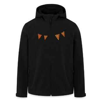 Wimpelkette dreifarbig - Recycelte Männer Softshell-Jacke von Stanley/Stella - Schwarz - Vorne - AI Model Male 185 light (185cm)