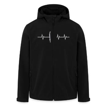 Battement de cœur d’un mécanicien - Veste softshell homme en polyester recyclé Stanley/Stella - noir - Devant - AI Model Male 185 light (185cm)