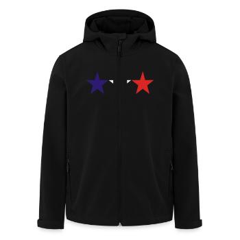 france - Recycelte Männer Softshell-Jacke von Stanley/Stella - Schwarz - Vorne - AI Model Male 185 light (185cm)