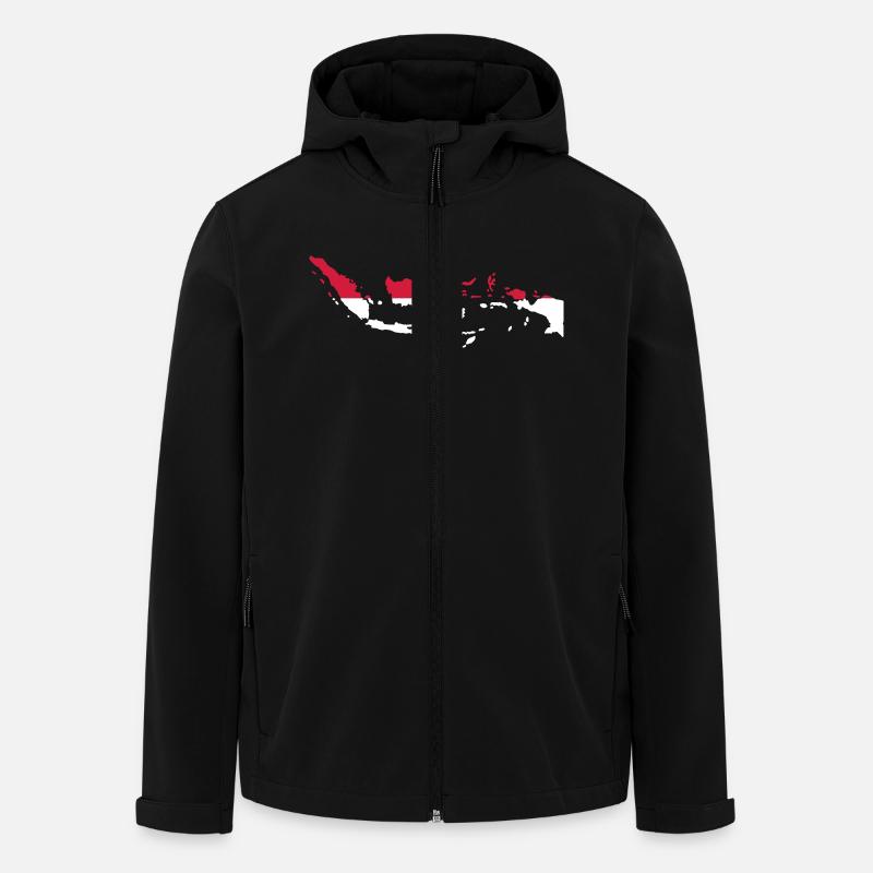 Indonesien - Recycelte Männer Softshell-Jacke von Stanley/Stella - Schwarz