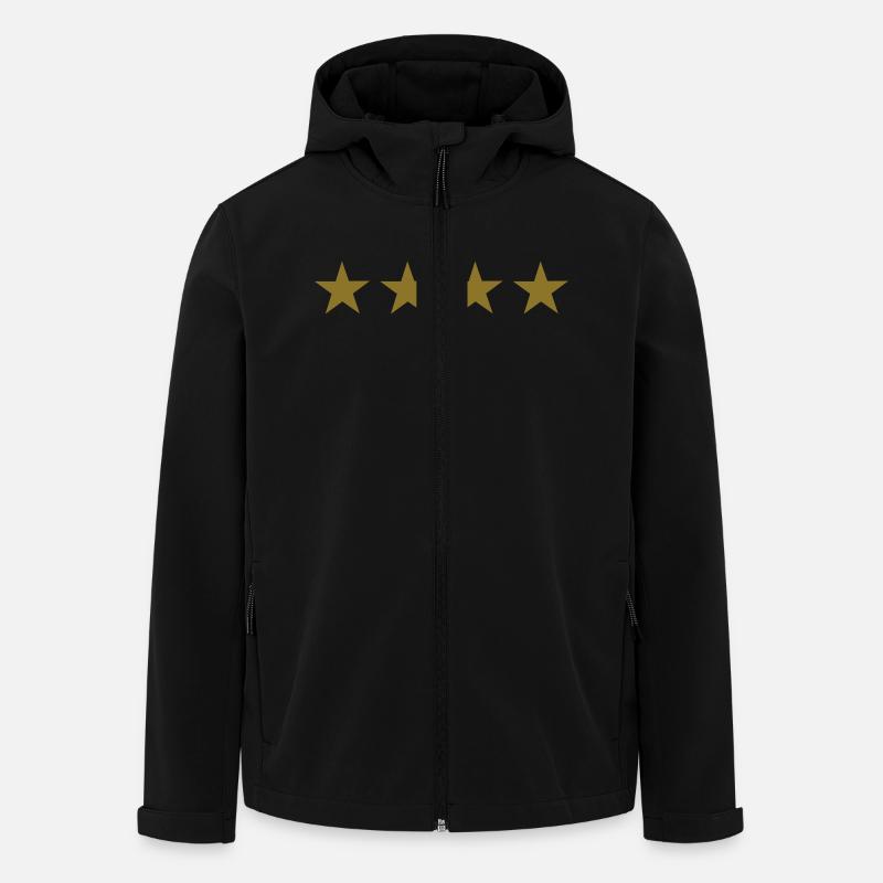 Sterne - Recycelte Männer Softshell-Jacke von Stanley/Stella - Schwarz