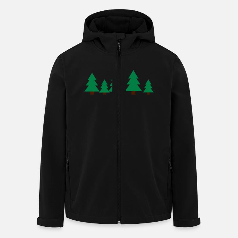 Forest trees - Men’s Recycled Softshell Jacket by Stanley/Stella - black