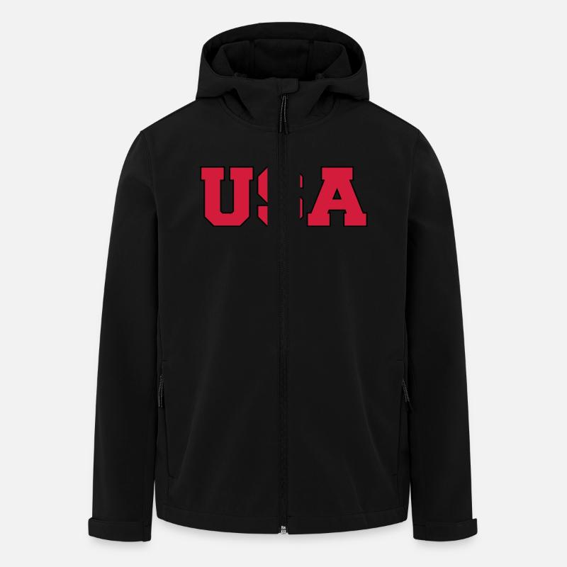 usa - Veste softshell homme en polyester recyclé Stanley/Stella - noir