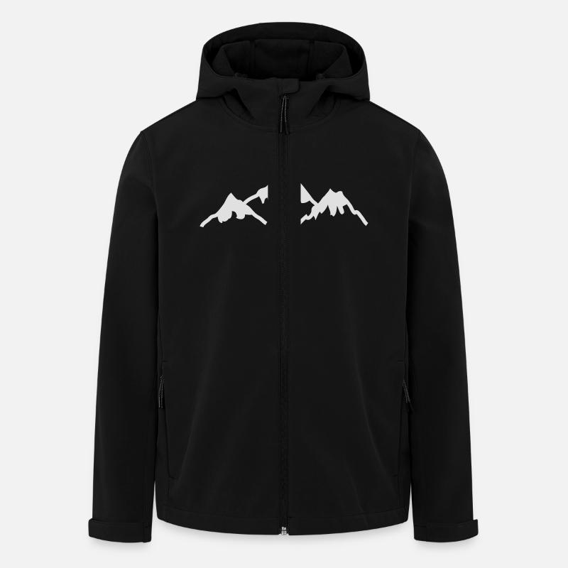 mountains - Men’s Recycled Softshell Jacket by Stanley/Stella - black
