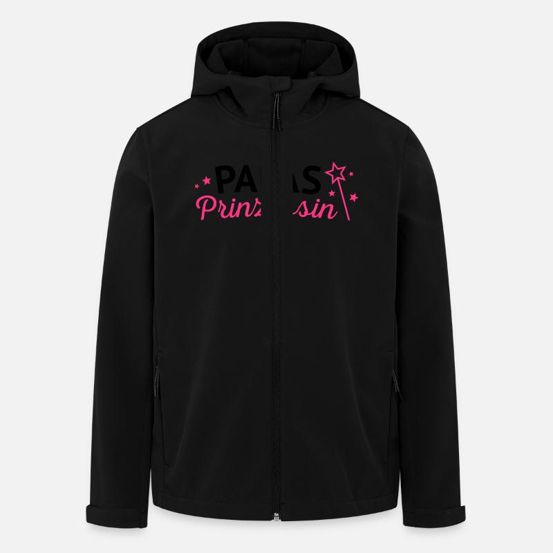 Papas Prinzessin - Recycelte Männer Softshell-Jacke von Stanley/Stella - Schwarz