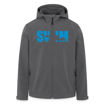 Schwimmen - Recycelte Männer Softshell-Jacke von Stanley/Stella - Schwarz - Vorne - AI Model Male 185 light (185cm)