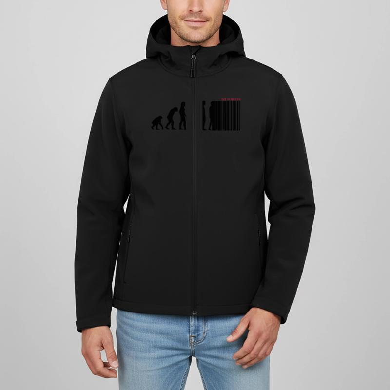 DARWIN - EVOLUTION SOCIETE - CODE BARRE Veste softshell homme en polyester recyclé Discoverer Stanley/Stella