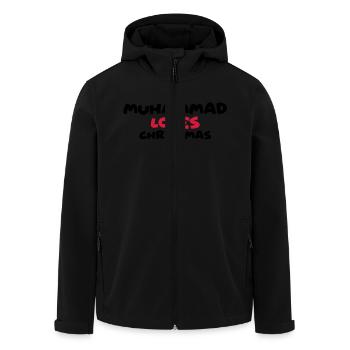 muhammad loves christmas xmas name - Men’s Recycled Softshell Jacket by Stanley/Stella - black - Front - AI Model Male 185 light (185cm)