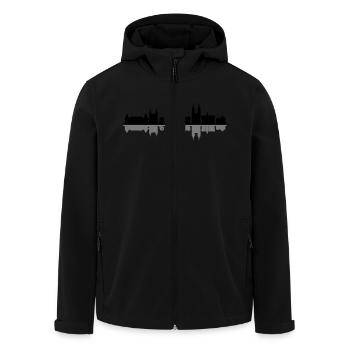 Skyline - Höxter - Recycelte Männer Softshell-Jacke von Stanley/Stella - Schwarz - Vorne - AI Model Male 185 light (185cm)