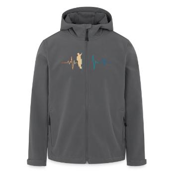 Battement de coeur rétro danse - Veste softshell homme en polyester recyclé Stanley/Stella - noir - Devant - AI Model Male 185 light (185cm)