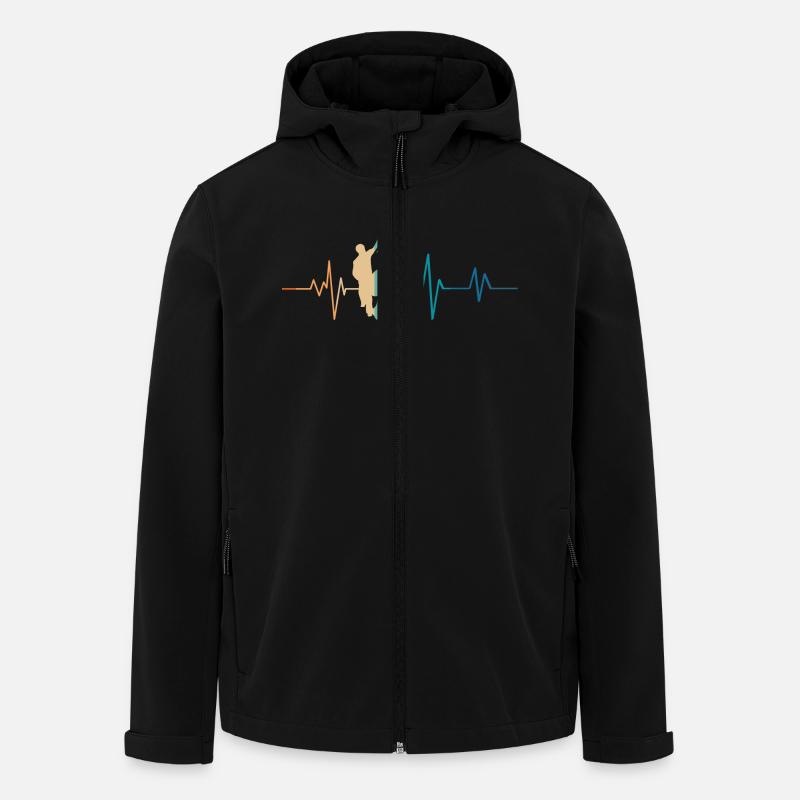 Retro Tanz Herzschlag - Recycelte Männer Softshell-Jacke von Stanley/Stella - Schwarz