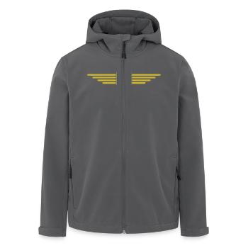 Bucharest T Shirt for Romania Fans Outfit - Men’s Recycled Softshell Jacket by Stanley/Stella - black - Front - AI Model Male 185 light (185cm)