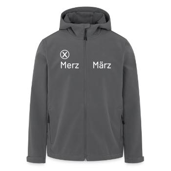 Friedrich Merz en mars - Veste softshell homme en polyester recyclé Stanley/Stella - noir - Devant - AI Model Male 185 light (185cm)