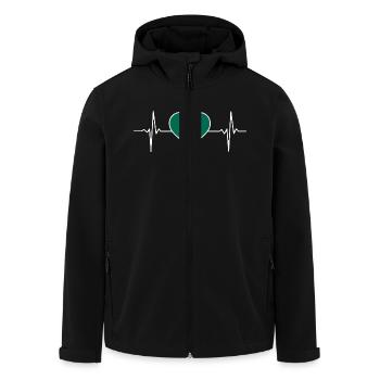 Bangladesch Herzschlag - Recycelte Männer Softshell-Jacke von Stanley/Stella - Schwarz - Vorne - AI Model Male 185 light (185cm)