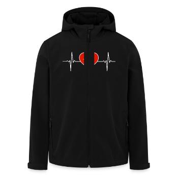 Battement de cœur en Chine - Veste softshell homme en polyester recyclé Stanley/Stella - noir - Devant - AI Model Male 185 light (185cm)