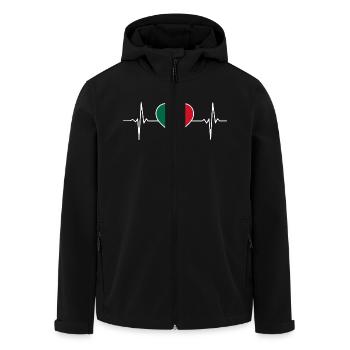 Mexiko Flagge Herzschlag - Recycelte Männer Softshell-Jacke von Stanley/Stella - Schwarz - Vorne - AI Model Male 185 light (185cm)