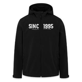 Legendary since 1995 birthday gift 1995 - Men’s Recycled Softshell Jacket by Stanley/Stella - black - Front - AI Model Male 185 light (185cm)
