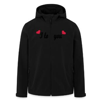 I love you - Recycelte Männer Softshell-Jacke von Stanley/Stella - Schwarz - Vorne - AI Model Male 185 light (185cm)