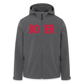 Boner - Men’s Recycled Softshell Jacket by Stanley/Stella - black - Front - AI Model Male 185 light (185cm)