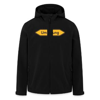 Umleitung Doppelt - Recycelte Männer Softshell-Jacke von Stanley/Stella - Schwarz - Vorne - AI Model Male 185 light (185cm)