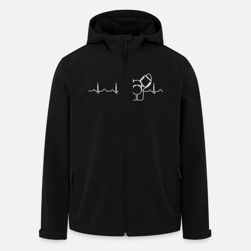Moto Guzzi Heartbeat w - Recycelte Männer Softshell-Jacke von Stanley/Stella - Schwarz
