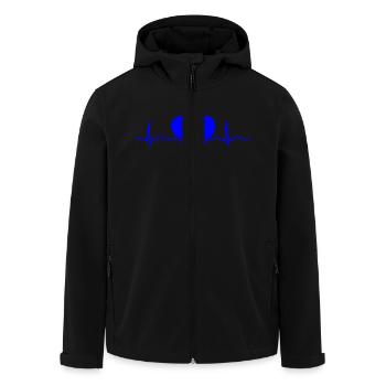 EKG HERZLINIE HERZ blau - Recycelte Männer Softshell-Jacke von Stanley/Stella - Schwarz - Vorne - AI Model Male 185 light (185cm)