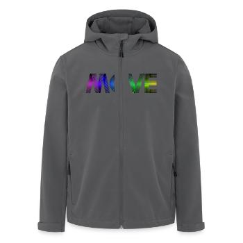 Move - rainbow / Motivation Fitness Sport - Recycelte Männer Softshell-Jacke von Stanley/Stella - Schwarz - Vorne - AI Model Male 185 light (185cm)