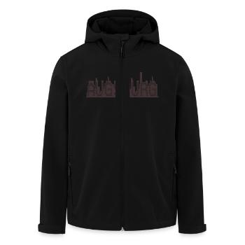 Skyline Augsburg - Recycelte Männer Softshell-Jacke von Stanley/Stella - Schwarz - Vorne - AI Model Male 185 light (185cm)