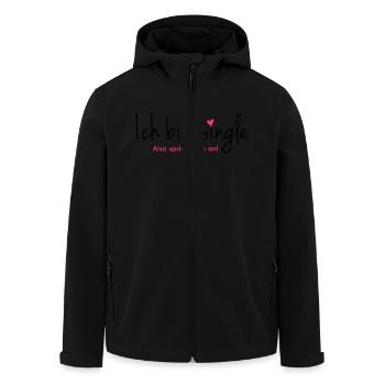 single - Recycelte Männer Softshell-Jacke von Stanley/Stella - Schwarz - Vorne - AI Model Male 185 light (185cm)