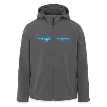 Skyline - Cuxhaven - Recycelte Männer Softshell-Jacke von Stanley/Stella - Schwarz - Vorne - AI Model Male 185 light (185cm)
