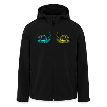 Snails Snail Shell Snail 80s 90s - Men’s Recycled Softshell Jacket by Stanley/Stella - black - Front - AI Model Male 185 light (185cm)