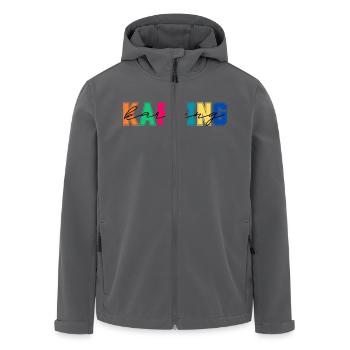 Karting Colors - Karting Lover Gift - Men’s Recycled Softshell Jacket by Stanley/Stella - black - Front - AI Model Male 185 light (185cm)