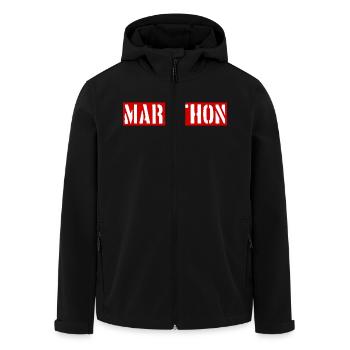 Marathon - Running - Sports - Running - Runners - Men’s Recycled Softshell Jacket by Stanley/Stella - black - Front - AI Model Male 185 light (185cm)