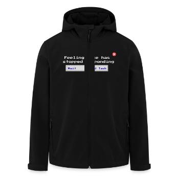 Feelings.exe reagiert nicht mehr – Glitched Sad - Recycelte Männer Softshell-Jacke von Stanley/Stella - Schwarz - Vorne - AI Model Male 185 light (185cm)
