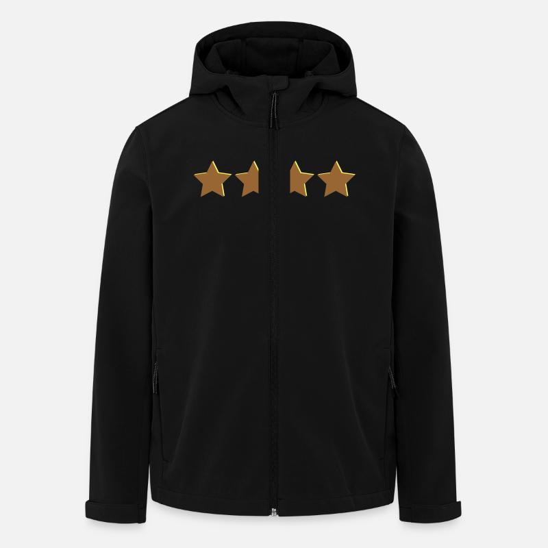 Star, stars - Men’s Recycled Softshell Jacket by Stanley/Stella - black